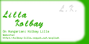 lilla kolbay business card